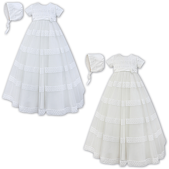 Sarah Louise Christening Gown & Bonnet - 1068